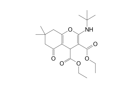 2-(tert-butylamino)-5-keto-7,7-dimethyl-6,8-dihydro-4H-chromene-3,4-dicarboxylic acid diethyl ester