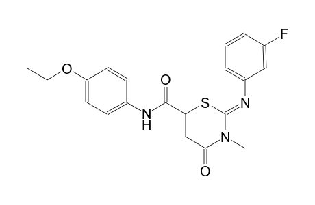(2Z)-N-(4-ethoxyphenyl)-2-[(3-fluorophenyl)imino]-3-methyl-4-oxotetrahydro-2H-1,3-thiazine-6-carboxamide