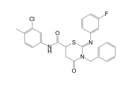 (2Z)-3-benzyl-N-(3-chloro-4-methylphenyl)-2-[(3-fluorophenyl)imino]-4-oxotetrahydro-2H-1,3-thiazine-6-carboxamide