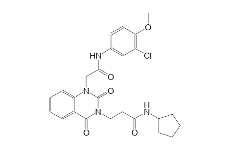 3-(1-[2-(3-chloro-4-methoxyanilino)-2-oxoethyl]-2,4-dioxo-1,4-dihydro-3(2H)-quinazolinyl)-N-cyclopentylpropanamide