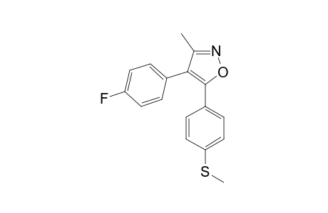 4-(4-FLUOROPHENYL)-5-(4-METHYLTHIOPHENYL)-3-METHYL-ISOXAZOLE