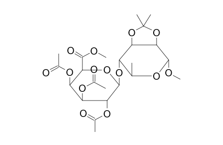 METHYL 2,3-O-ISOPROPYLIDENE-4-O-[METHYL(2,3,4-TRI-O-ACETYL-BETA-D-GALACTOPYRANOSYL)URONATE]-ALPHA-L-RHAMNOPYRANOSIDE