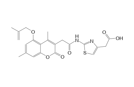 4-thiazoleacetic acid, 2-[[[4,7-dimethyl-5-[(2-methyl-2-propenyl)oxy]-2-oxo-2H-1-benzopyran-3-yl]acetyl]amino]-