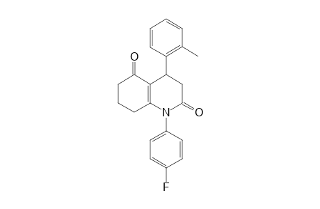 1-(4-fluorophenyl)-4-(2-methylphenyl)-4,6,7,8-tetrahydro-3H-quinoline-2,5-dione