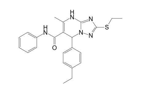 7-(4-Ethylphenyl)-2-(ethylthio)-5-methyl-N-phenyl-4,7-dihydro[1,2,4]triazolo[1,5-a]pyrimidine-6-carboxamide