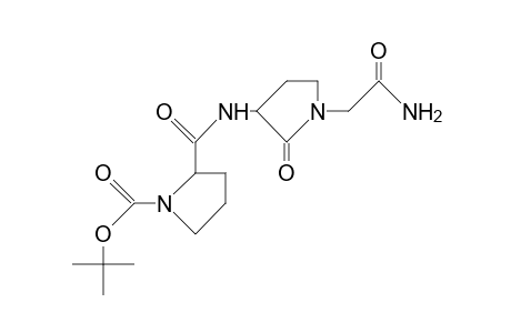 2-(<3S>-3-<(S)-1-tert-Butyloxycarbonyl-prolylamino>-2-oxo-pyrrolidino)-acetamide