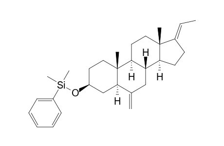 3.beta.-[(Dimethylphenylsilyl)oxy]-17-(E)-ethylidene-6-methylene-5.alpha.-androstane