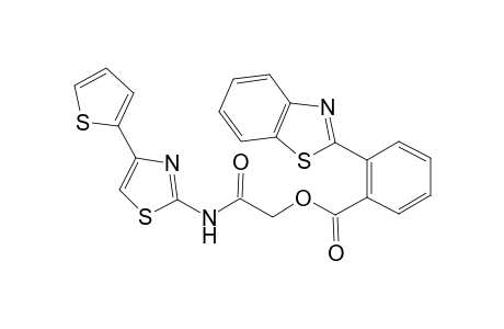 Benzoic acid, 2-(1,3-benzothiazol-2-yl)-, 2-oxo-2-[[4-(2-thienyl)-2-thiazolyl]amino]ethyl ester