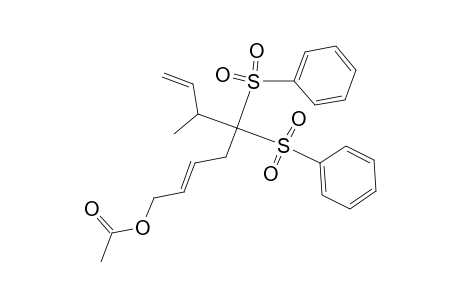 (E)-6-Methyl-5,5-bis(phenylsulfonyl)octa-2,7-dien-1-yl acetate
