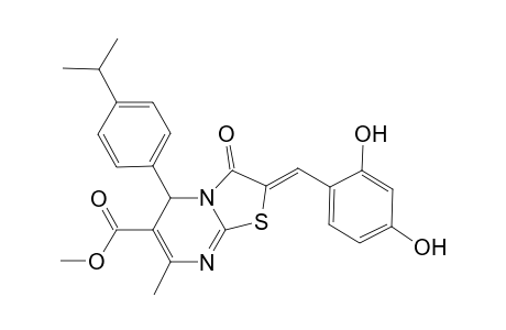 2-(2,4-Dihydroxy-benzylidene)-5-(4-isopropyl-phenyl)-7-methyl-3-oxo-2,3-dihydro-5H-thiazolo[3,2-a]pyrimidine-6-carboxylic acid methyl ester
