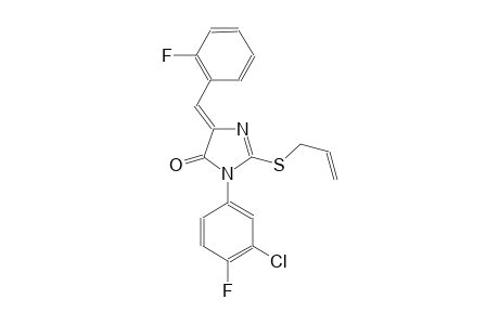 4H-imidazol-4-one, 3-(3-chloro-4-fluorophenyl)-5-[(2-fluorophenyl)methylene]-3,5-dihydro-2-(2-propenylthio)-, (5Z)-