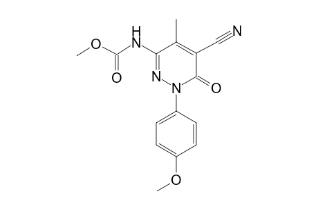 Methyl N-[5-cyano-1-(4-methoxyphenyl)-4-methyl-6-oxidanylidene-pyridazin-3-yl]carbamate
