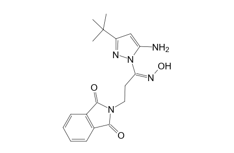 5-Amino-1-[1'-hydroxyimino-3'-phthalimidopropyl)]-3-(t-butyl)-1H-pyrazole
