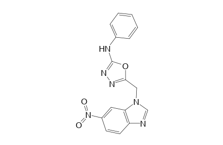 5-(6'-Nitrobenzimidazole-1-ylmethyl)-2-phenylamino-1,3,4-oxadiazole