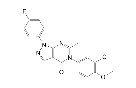 4H-pyrazolo[3,4-d]pyrimidin-4-one, 5-(3-chloro-4-methoxyphenyl)-6-ethyl-1-(4-fluorophenyl)-1,5-dihydro-