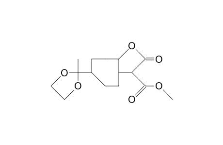 C-4-(2-Methyl-1,3-dioxolan-2-yl)-9-oxo-8-oxa-R-1,T-7-bicyclo(5.3.0)decane-10-carboxylic acid, methyl ester