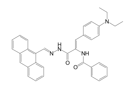 N-((Z)-1-([(2E)-2-(9-Anthrylmethylene)hydrazino]carbonyl)-2-[4-(diethylamino)phenyl]ethenyl)benzamide