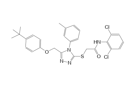 2-{[5-[(4-tert-butylphenoxy)methyl]-4-(3-methylphenyl)-4H-1,2,4-triazol-3-yl]sulfanyl}-N-(2,6-dichlorophenyl)acetamide