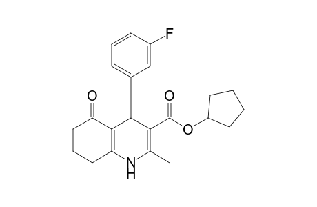 4-(3-fluorophenyl)-2-methyl-5-oxo-4,6,7,8-tetrahydro-1H-quinoline-3-carboxylic acid cyclopentyl ester