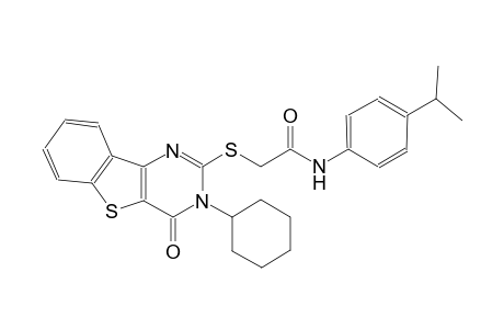 2-[(3-cyclohexyl-4-oxo-3,4-dihydro[1]benzothieno[3,2-d]pyrimidin-2-yl)sulfanyl]-N-(4-isopropylphenyl)acetamide