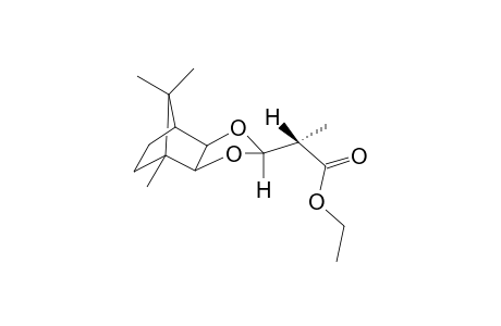 (1R,1'S,2S,4R,6S,7S)-4-(1'-Ethoxycarbonylethyl)-1,10,10-trimethyl-3,5-dioxa-tricyclo[3.2.1.0(2,6)]decane