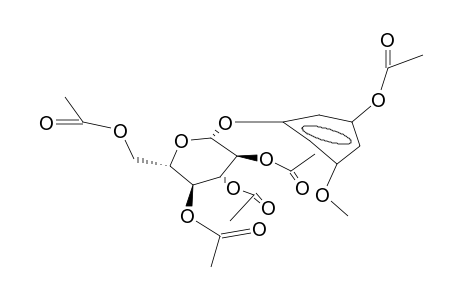 1-BETA-D-(2',3',4',6'-TETRAACETYL)-GLUCOPYRANOSYLOXY-3-METHOXY-5-ACETO-BENZENE