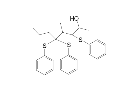 (2SR,3RS,4RS)-and (2RS,3SR,4RS)-4-Methyl-3,5,5-tris(phenylthio)octan-2-ol