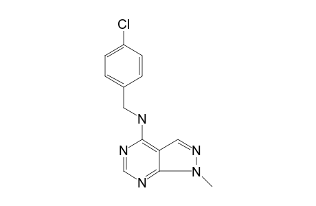 (4-Chloro-benzyl)-(1-methyl-1H-pyrazolo[3,4-D]pyrimidin-4-yl)-amine