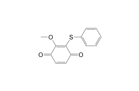 2,5-Cyclohexadiene-1,4-dione, 2-methoxy-3-(phenylthio)-