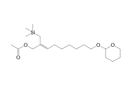 9-(Tetrahydropyran-2-yloxy)-2-(trimethylsilylmethyl)non-2-enyl Acetate