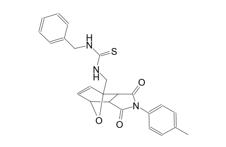 1-benzyl-3-{[4-(4-methylphenyl)-3,5-dioxo-10-oxa-4-azatricyclo[5.2.1.0²,⁶]dec-8-en-1-yl]methyl}thiourea