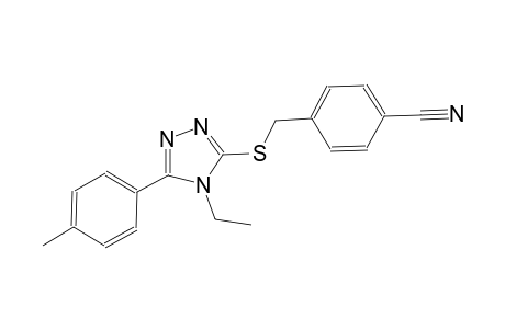 4-({[4-ethyl-5-(4-methylphenyl)-4H-1,2,4-triazol-3-yl]sulfanyl}methyl)benzonitrile