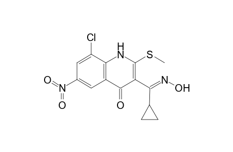 8-Chloro-3-(cyclopropylhydroxyiminomethyl)-2-methylsulfanyl-6-nitro-1H-quinolin-4-one