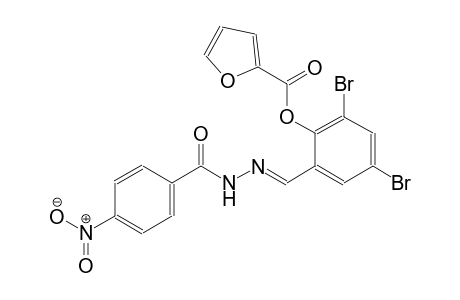 2,4-dibromo-6-{(E)-[(4-nitrobenzoyl)hydrazono]methyl}phenyl 2-furoate