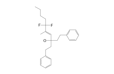 (E)-6,6-DIFLUORO-5-METHYL-1-PHENYL-3-(2-PHENYLETHYL)-DEC-4-EN-3-OL