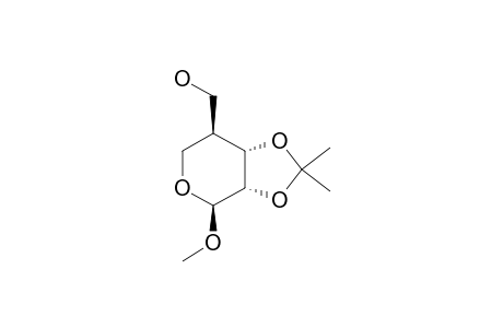 4-DEOXY-4-C-HYDROXYMETHYL-2,3-O-ISOPROPYLIDENE-1-O-METHYL-ALPHA-L-LYXOPYRANOSE