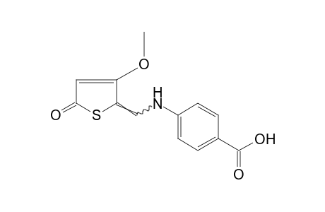 p-{[(3-METHOXY-5-OXO-2(5H)-THIENYLIDENE)METHYL]AMINO}BENZOIC ACID