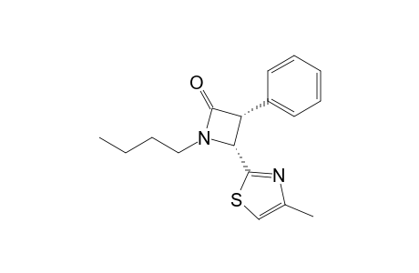 cis-1-Butyl-4-(4-methylthiazol-2-yl)-3-phenylazetidin-2-one