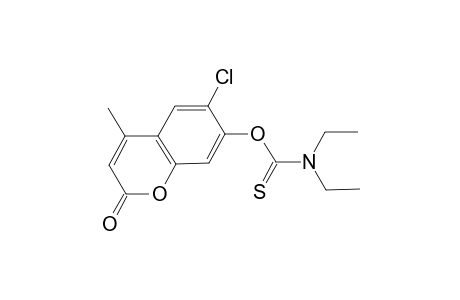 N,N-diethylthiocarbamic acid O-(6-chloro-2-keto-4-methyl-chromen-7-yl) ester