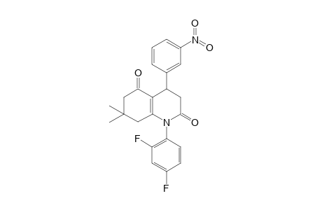 1-(2,4-difluorophenyl)-7,7-dimethyl-4-(3-nitrophenyl)-3,4,6,8-tetrahydroquinoline-2,5-dione
