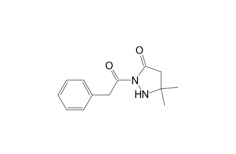 5,5-Dimethyl-2-phenylacetylpyrazolidin-3-one