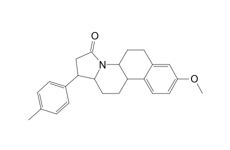 Benzo[f]pyrrolo[1,2-a]quinolin-3(2H)-one, 1,4a,5,6,10b,11,12,12a-octahydro-8-methoxy-1-(4-methylphenyl)-