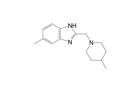 2-[(4'-Methylpiperidin-1'-yl)methyl]-5(6)-methyl-1H-benzimidazole