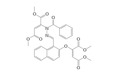 Dimethyl 2-[1-Benzoyl-2-({2-[(E)-1,4-dimethoxy-1,4-dioxobut-2-en-2-yloxy]naphthalen-1-yl}methylene)hydrazinyl]fumarate