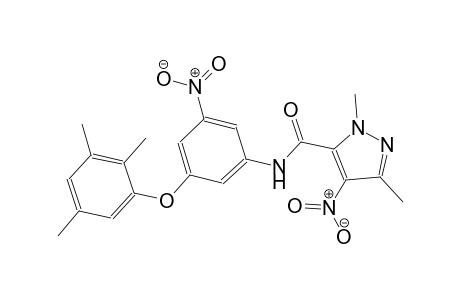 1,3-dimethyl-4-nitro-N-[3-nitro-5-(2,3,5-trimethylphenoxy)phenyl]-1H-pyrazole-5-carboxamide