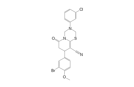 2H,6H-pyrido[2,1-b][1,3,5]thiadiazine-9-carbonitrile, 8-(3-bromo-4-methoxyphenyl)-3-(3-chlorophenyl)-3,4,7,8-tetrahydro-6-oxo-