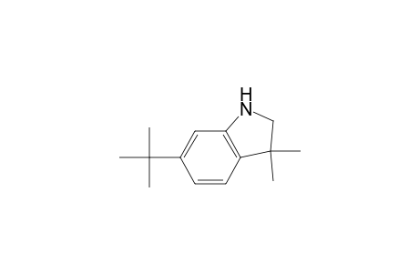 1H-Indole, 6-(1,1-dimethylethyl)-2,3-dihydro-3,3-dimethyl-