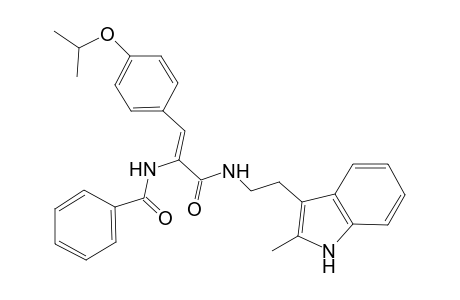 N-[(Z)-2-(4-isopropoxyphenyl)-1-[2-(2-methyl-1H-indol-3-yl)ethylcarbamoyl]vinyl]benzamide