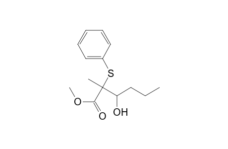 Methyl 3-hydroxy-2-methyl-2-(phenylthio)hexanoate