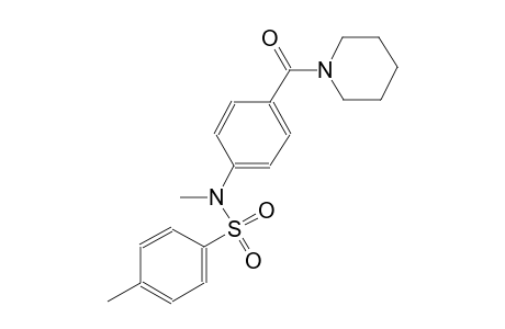 N,4-dimethyl-N-[4-(1-piperidinylcarbonyl)phenyl]benzenesulfonamide